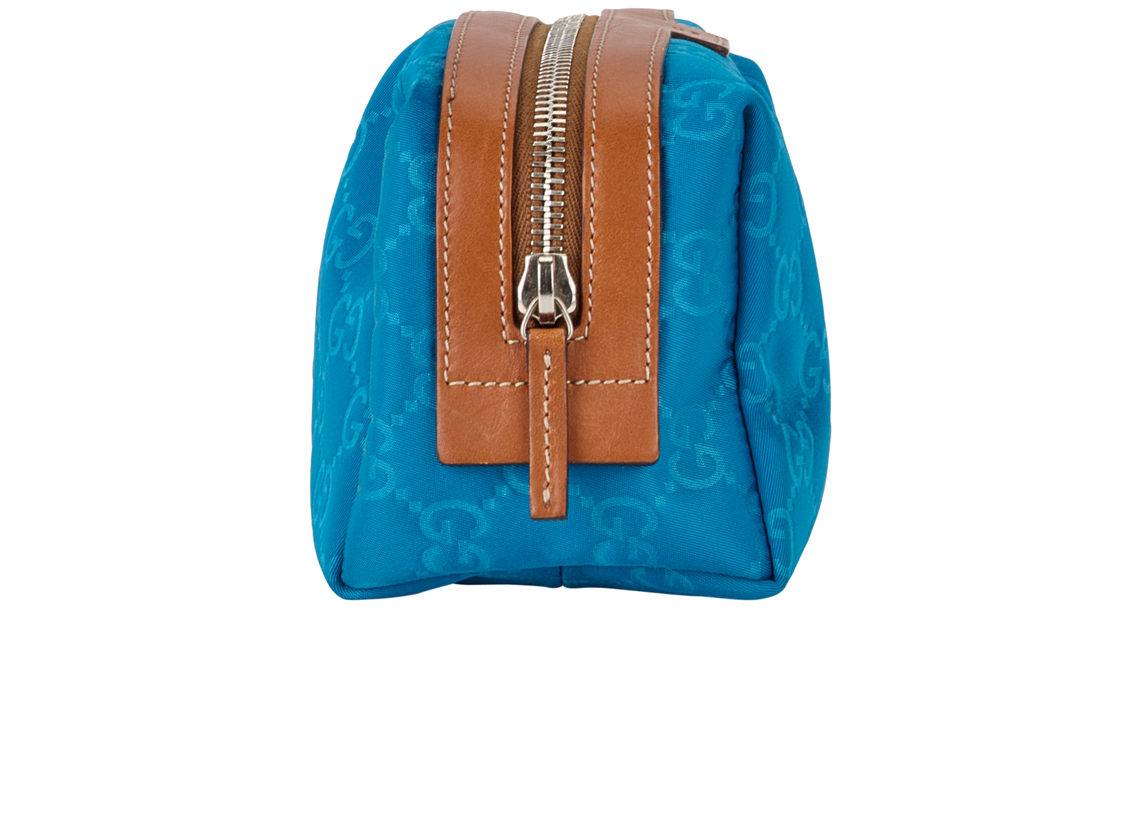 Gucci Wash Bag, &pound;180, Accessories, Blue/Tan, Nylon, Side view